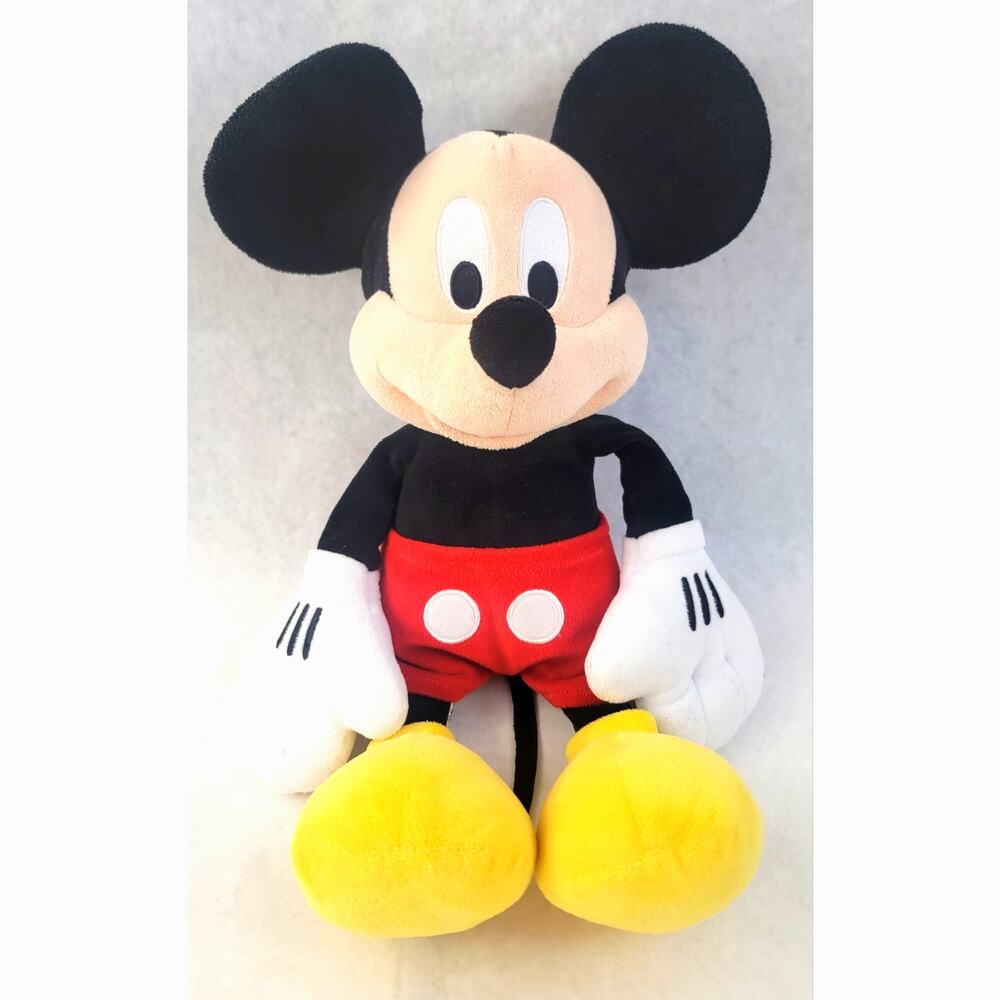 Disney Store Classic Mickey Mouse Plush Stuffed Toy 16" Collectible Red Shorts